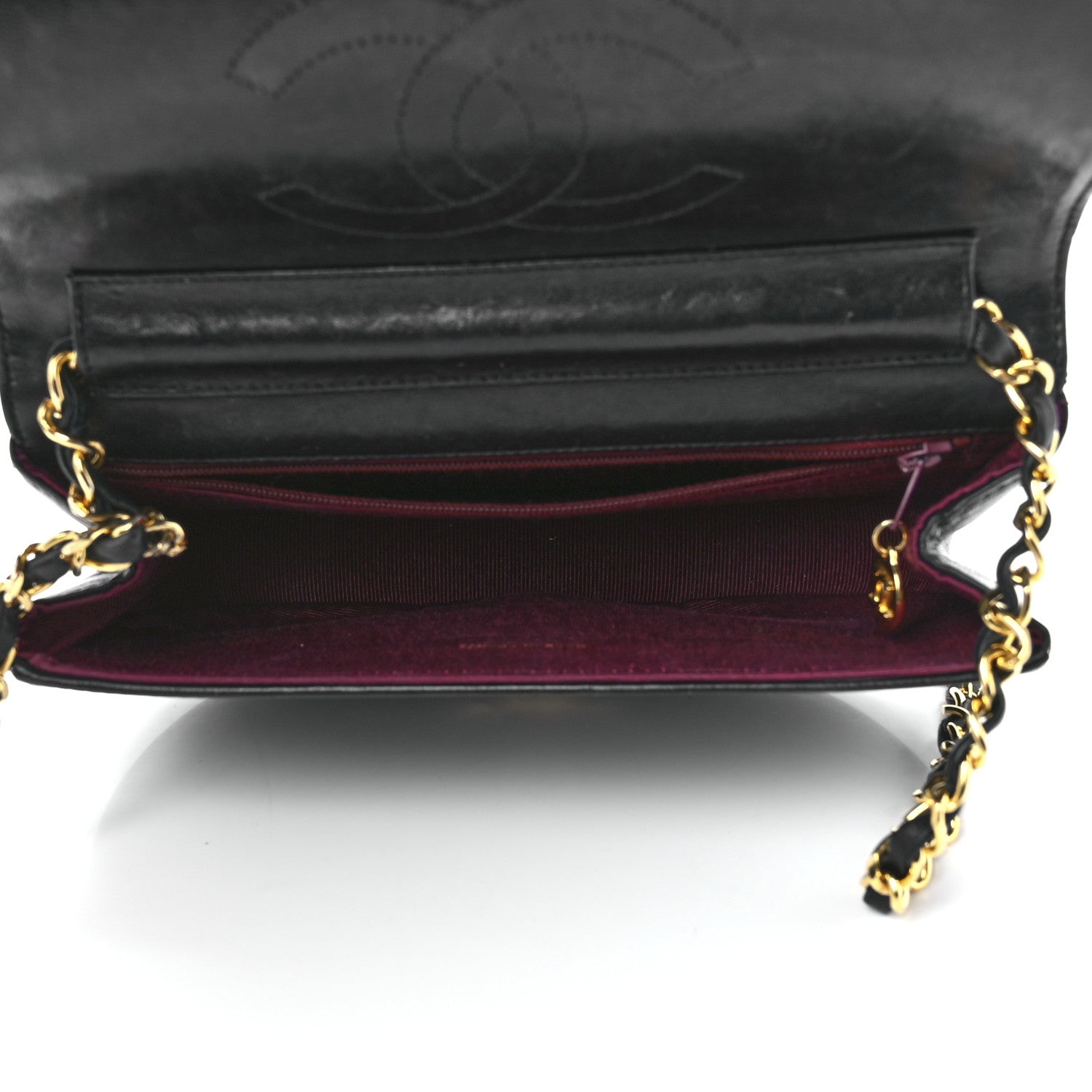 Chanel Lambskin Ribbon Stitched Small Single Flap Black 4 of 12