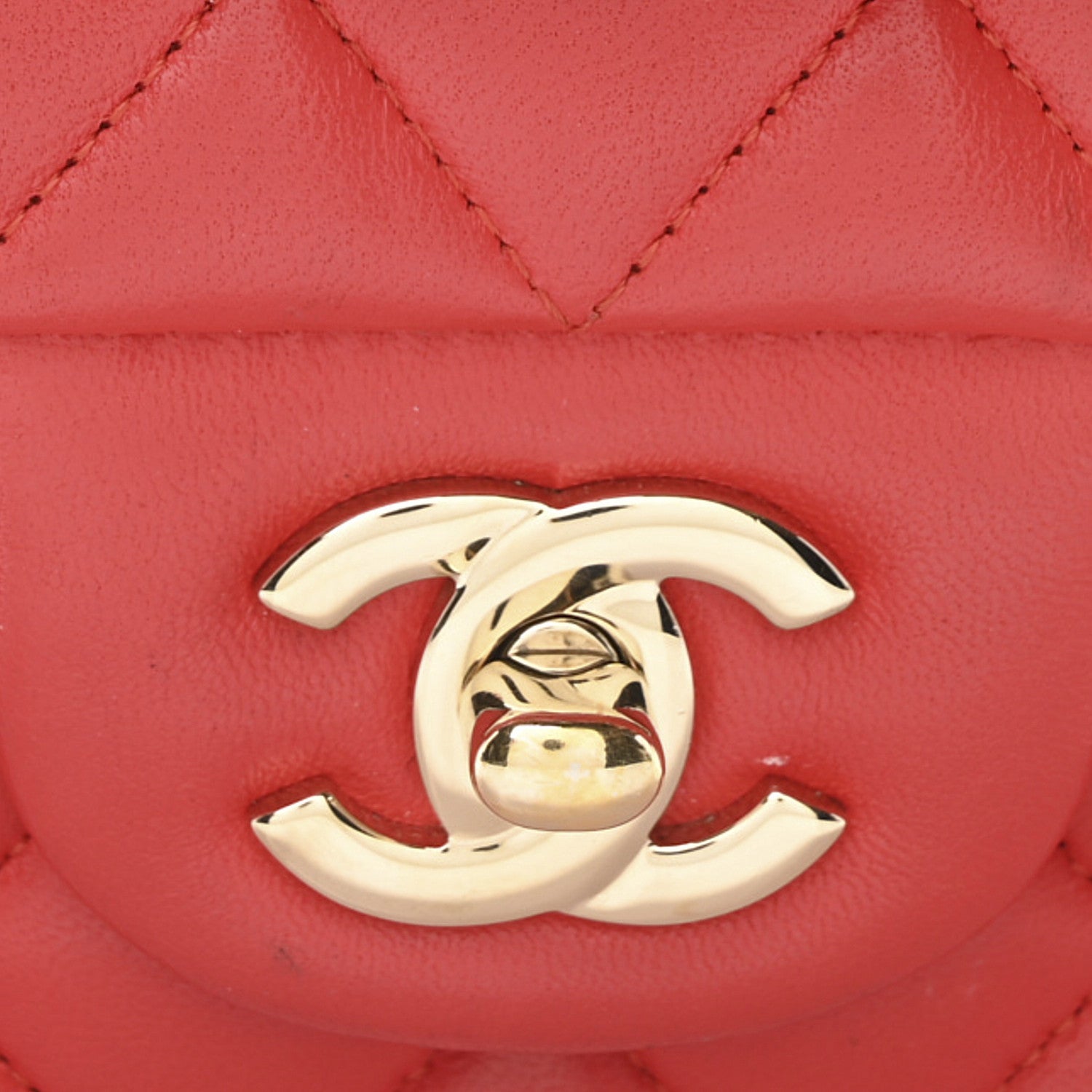 Chanel Lambskin Quilted Medium Double Flap Red 8 of 12
