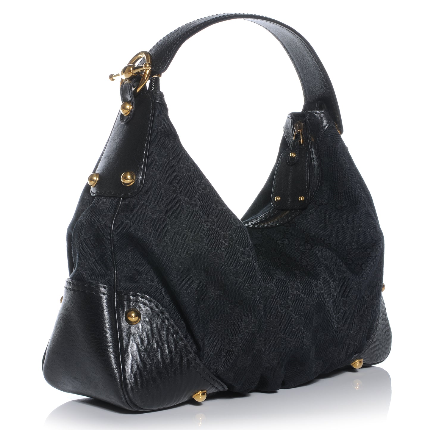 Monogram Medium Jockey Hobo Black