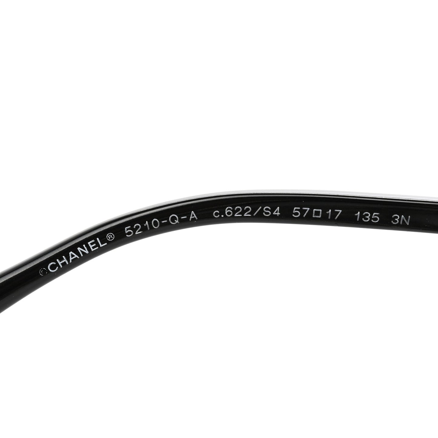 Acetate Metal Lambskin Square Chain Sunglasses 5210-Q-A Black Gray