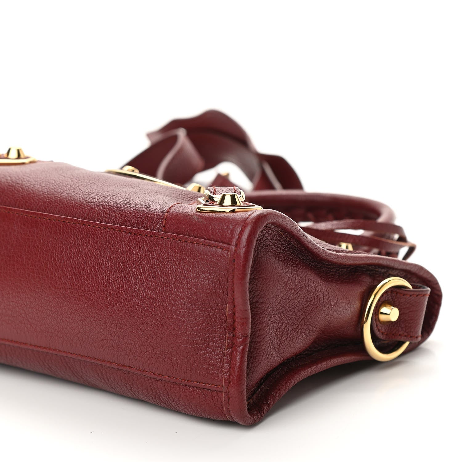 Balenciaga Chevre Gold Metallic Edge Hardware Mini City Rouge Brique Rouge Grenade 13 of 13