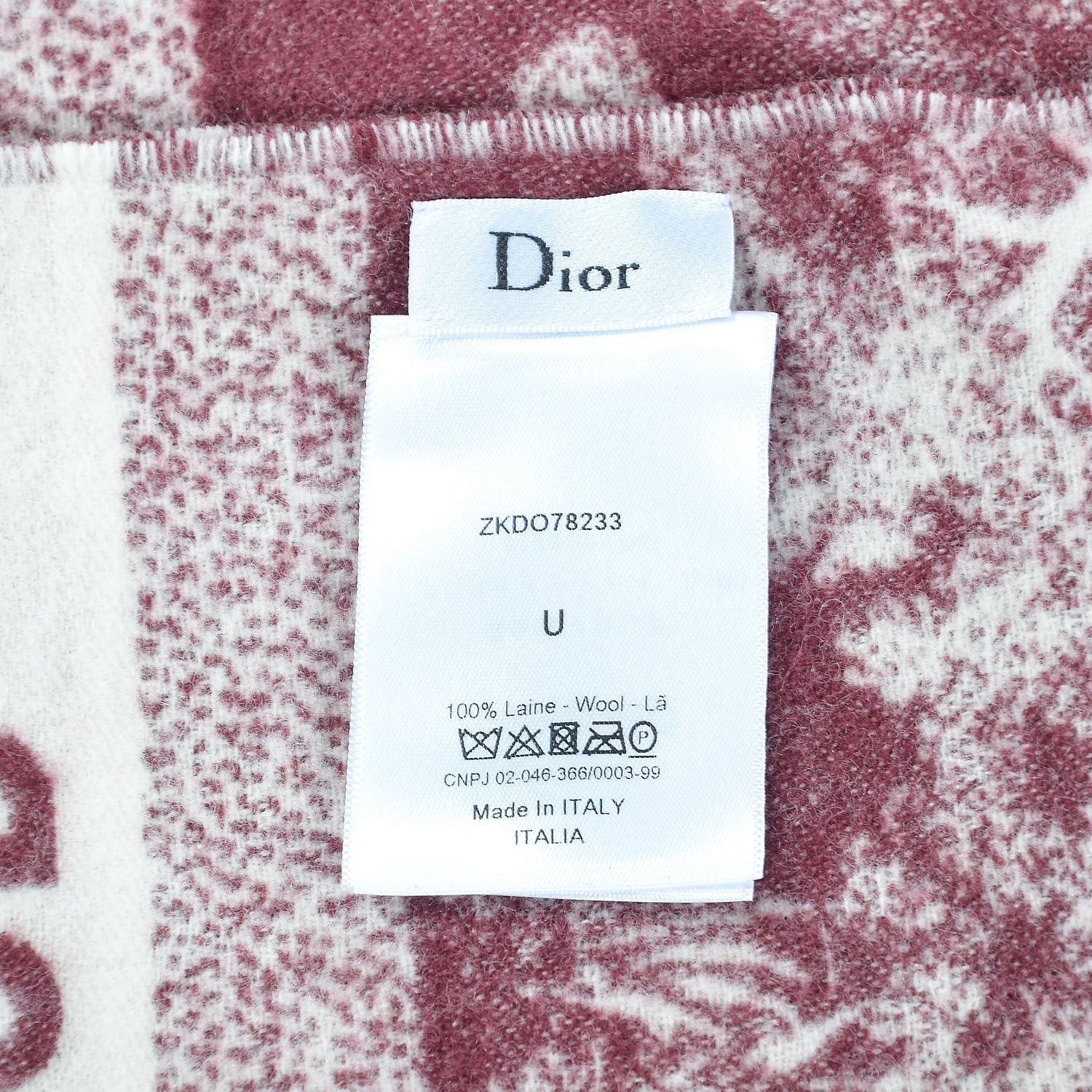 Christian Dior Wool Toile de Jouy Throw 4 of 5