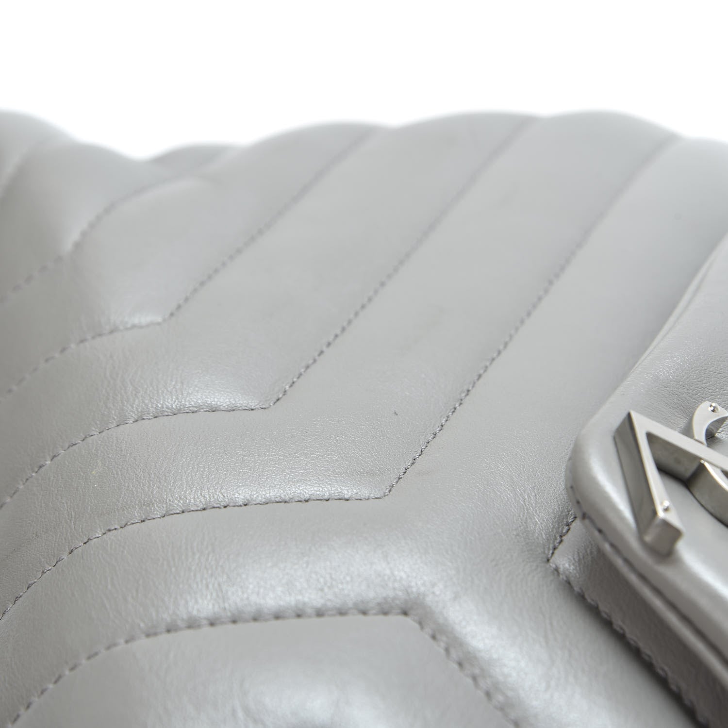 Saint Laurent Calfskin Y Quilted Monogram Large Loulou Chain Satchel Earth 13 of 16