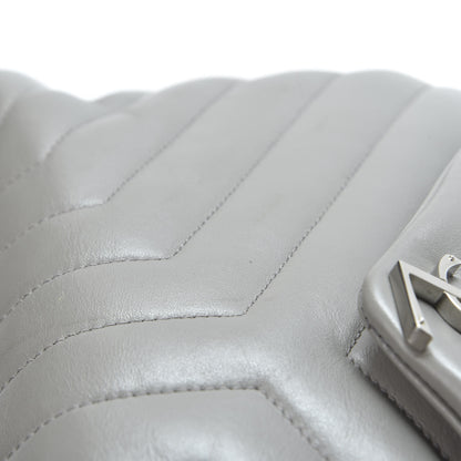 Saint Laurent Calfskin Y Quilted Monogram Large Loulou Chain Satchel Earth 13 of 16