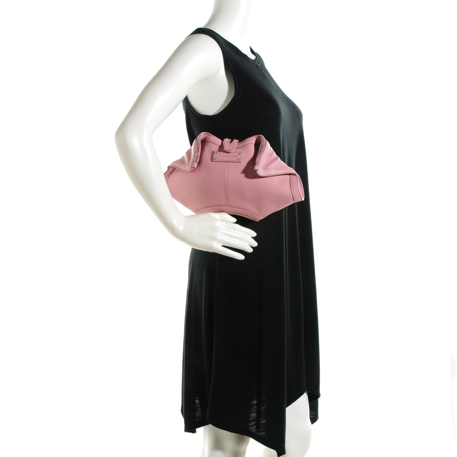 Alexander McQueen Calfskin De Manta Clutch Rosa 2 of 7
