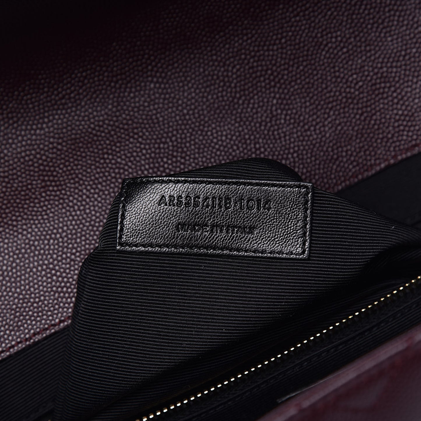 Grain De Poudre Matelasse Chevron Large Monogram Satchel Rouge Legion