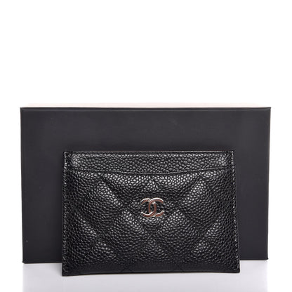 Chanel Caviar Quilted Card Holder Black 9 of 9