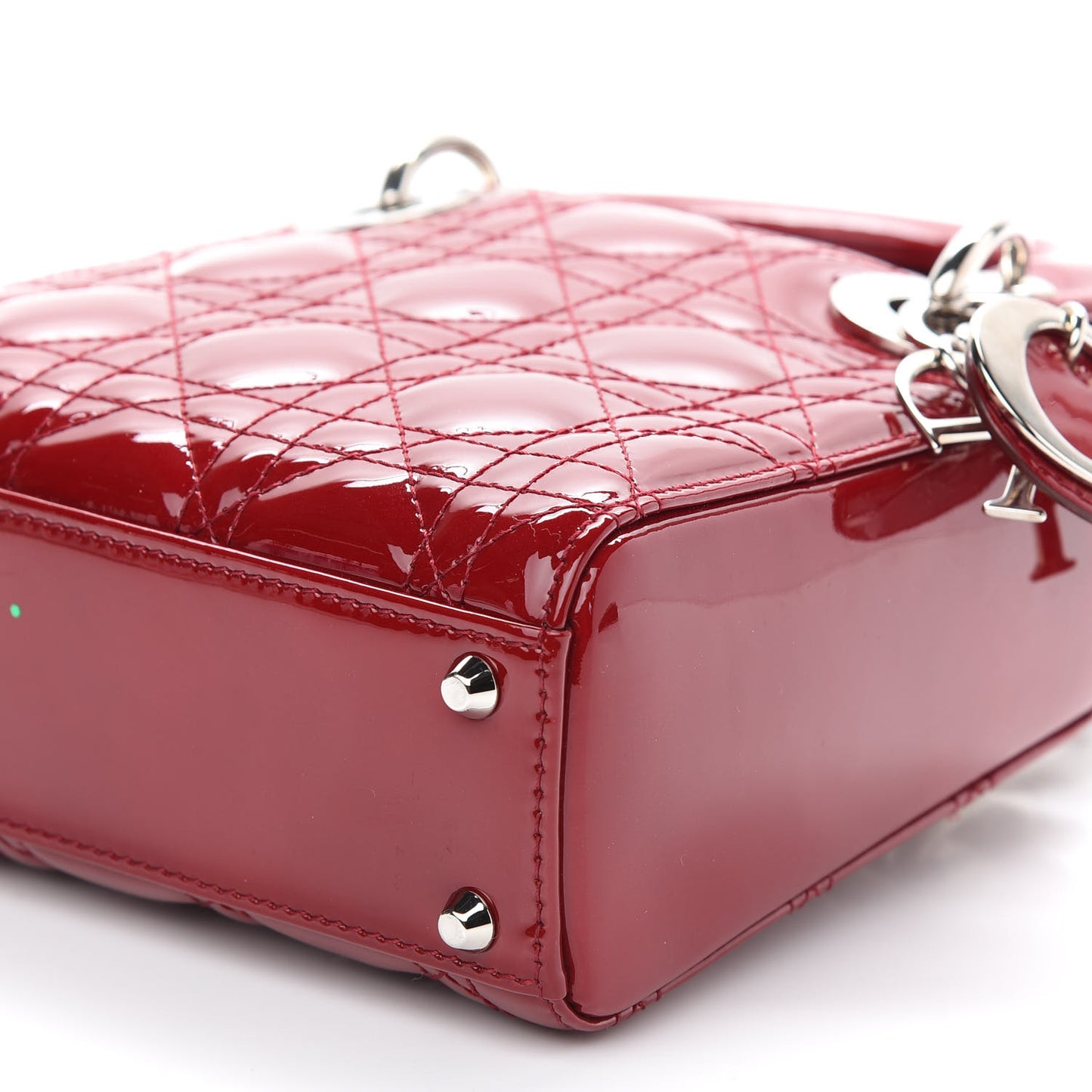 Patent Cannage Mini Lady Dior Red