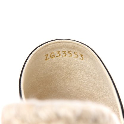 Chanel Iridescent Goatskin Patent CC Espadrille Mules 35 Black 9 of 10