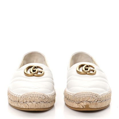 Gucci Nappa Matelasse GG Marmont Espadrilles 37 Great White 2 of 8