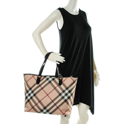Burberry Nova Check Medium Tote Black 3 of 10