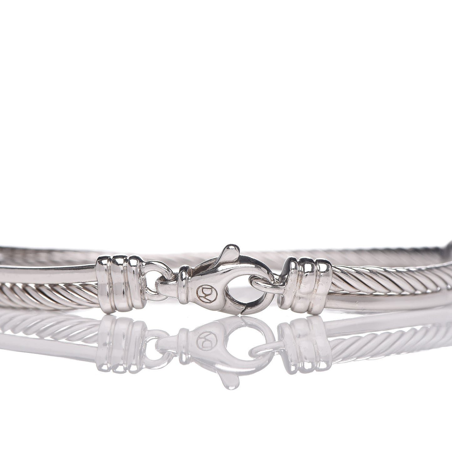Sterling Silver Diamond 3mm Crossover Bracelet