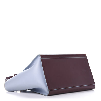 Celine Smooth Calfskin Small Bi-Color Trapeze Burgundy Azur 4 of 17