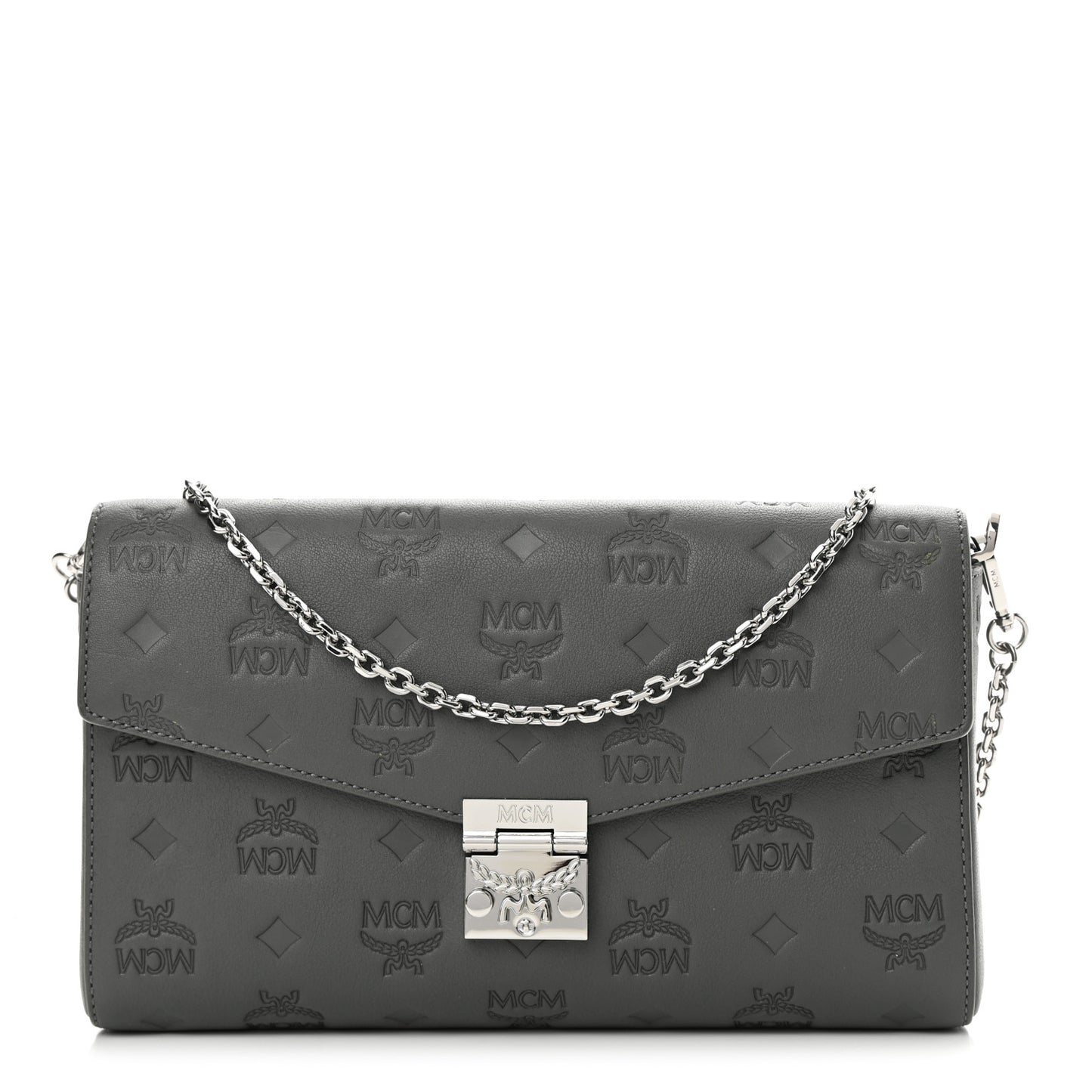 Calfskin Ottomar Monogram Medium Millie Crossbody Bag Charcoal