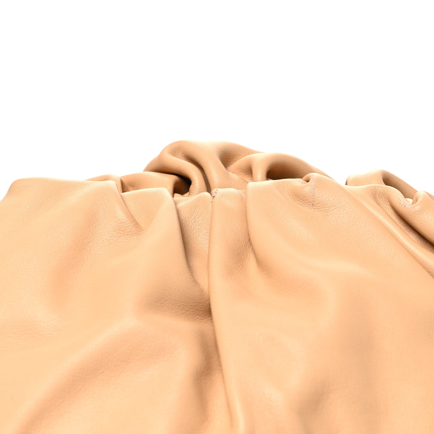 Smooth Butter Calf The Pouch Oversized Clutch Almond