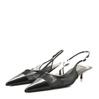Saint Laurent Mesh Oxalis Slingback 30 Pumps 41 Black 4 of 9