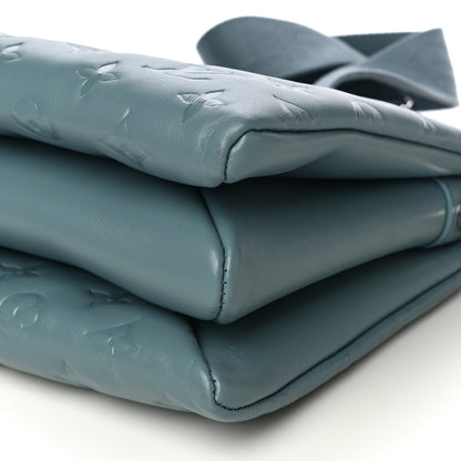 Louis Vuitton Lambskin Embossed Monogram Coussin PM Blue Glacier 10 of 12