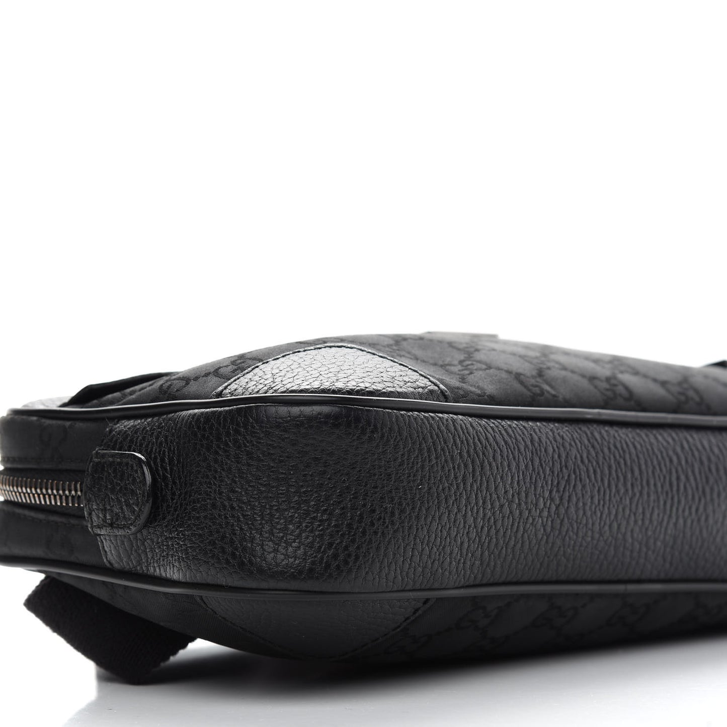 Pebbled Calfskin Nylon Monogram Belt Bag Black