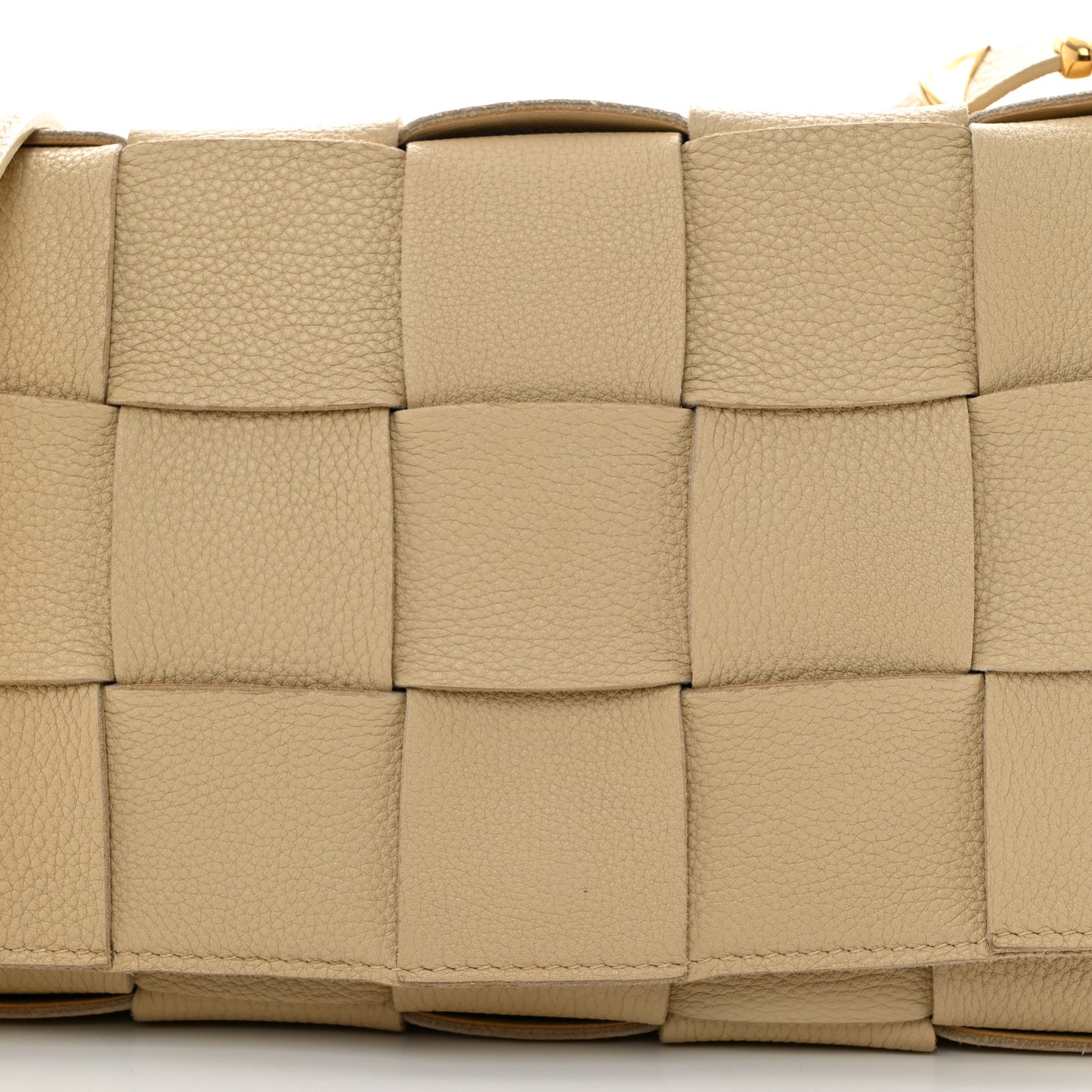Grained Calfskin Maxi Intrecciato Cassette Crossbody Bag Porridge