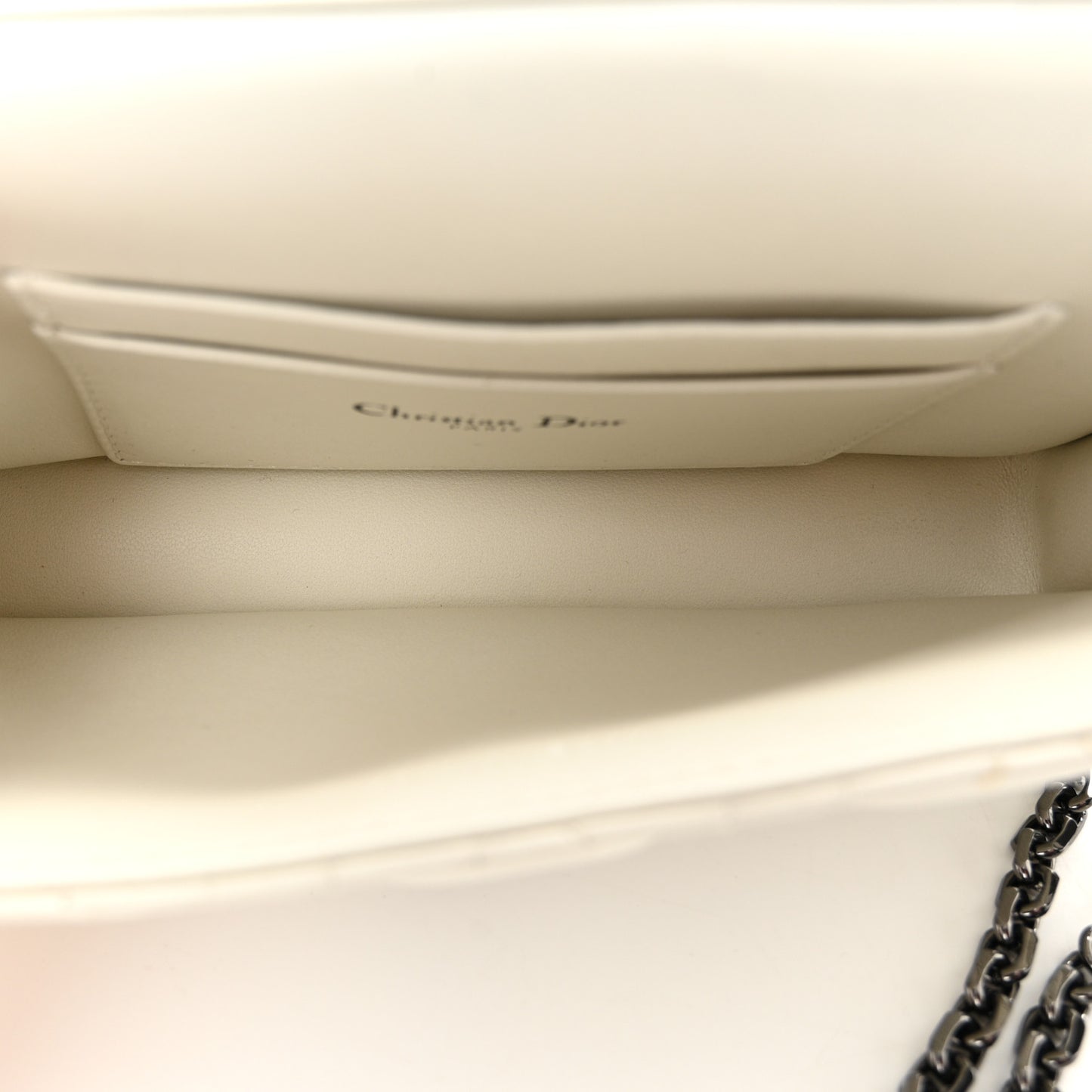 Calfskin Cannage Lady Dior Phone Pouch Latte