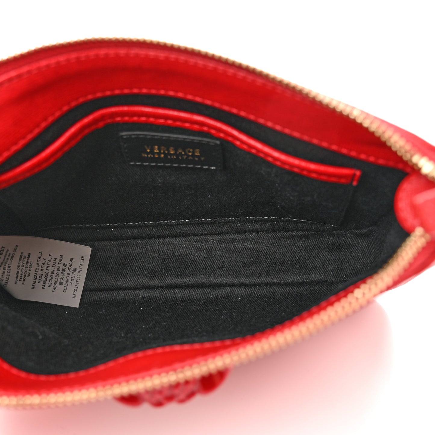 Saffiano Calfskin Palazzo Chain Crossbody Red