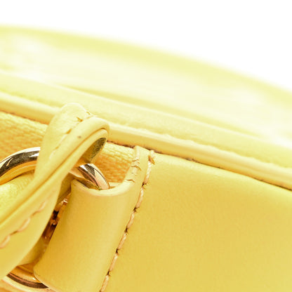 Celine Smooth Calfskin Triomphe Oval Wallet Yellow 8 of 9