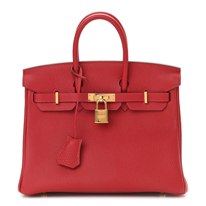 Hermes Togo Birkin 25 Rouge Casaque 1 of 10
