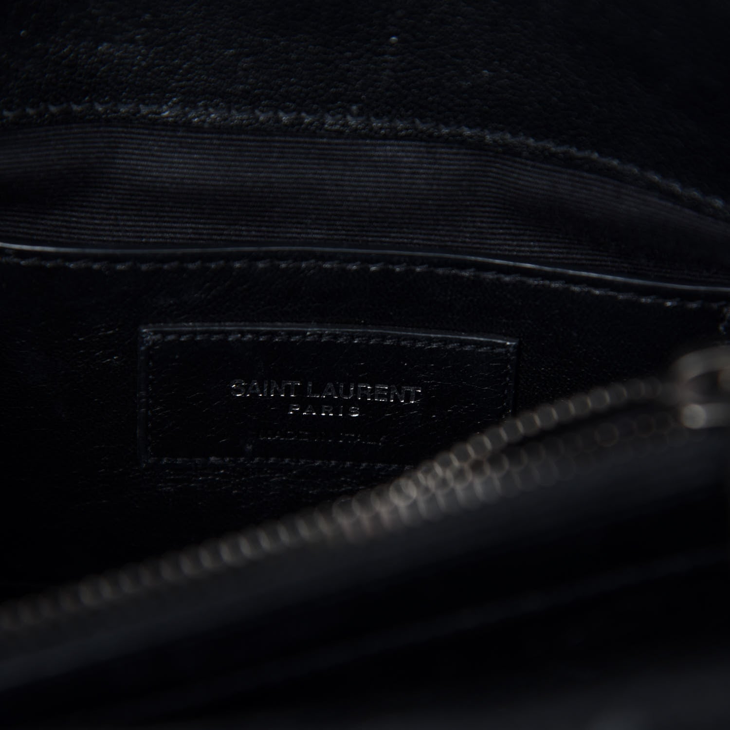 Saint Laurent Sheepskin Matelasse Chevron Monogram Medium College Bag Black 10 of 13
