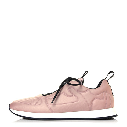 Fendi Nylon FFreedom Sneakers 37.5 White Rosa 1 of 7