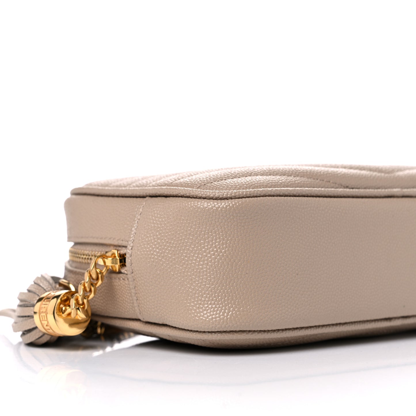 Grain De Poudre Matelasse Monogram Mini Lou Camera Bag Dark Beige