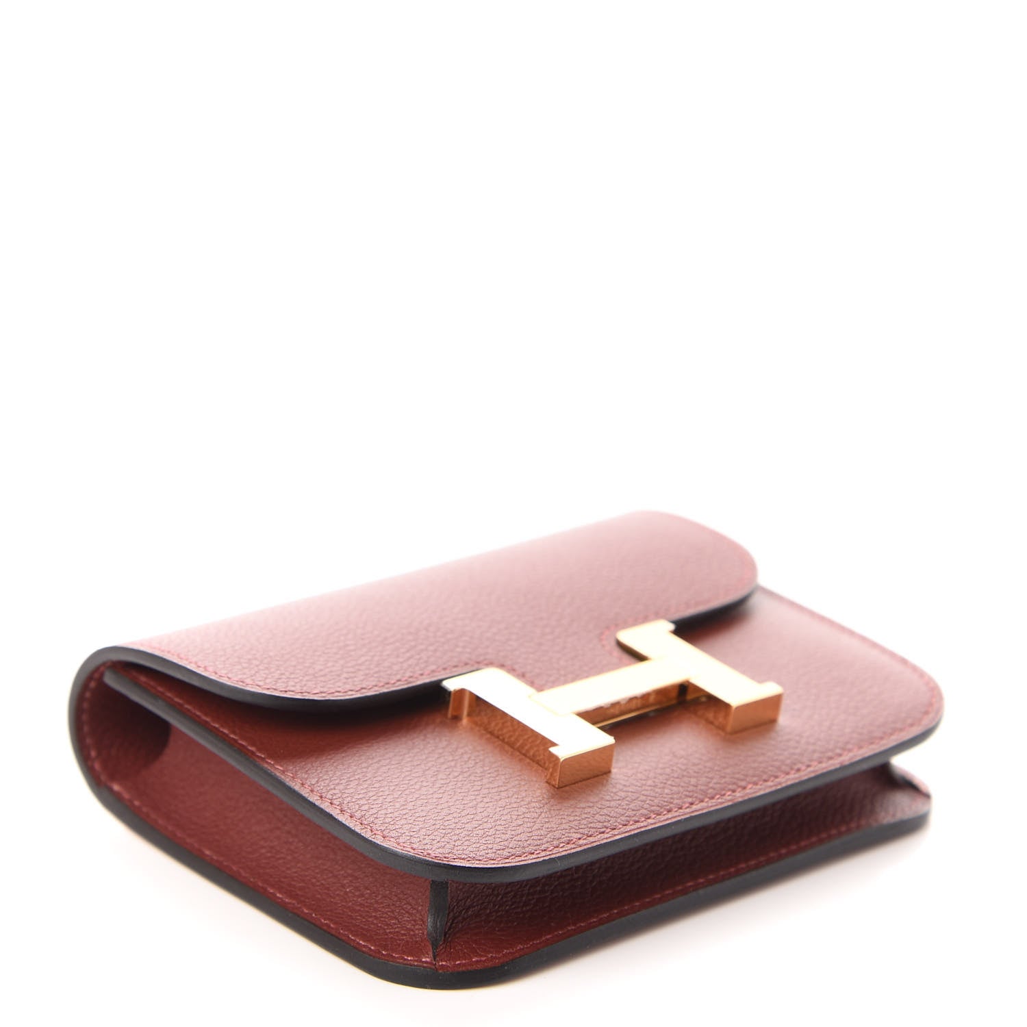 Hermes Evercolor Constance Slim Wallet Rouge H 5 of 7