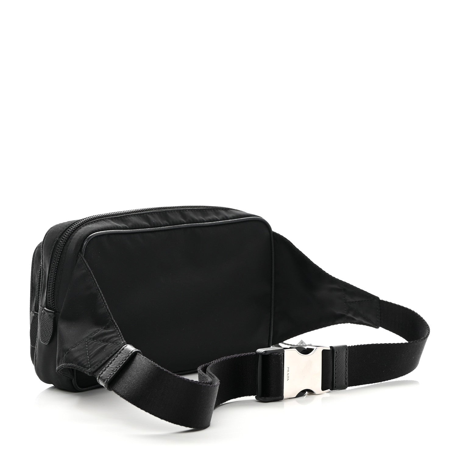 Prada Tessuto Nylon Saffiano Belt Bag Black 3 of 13