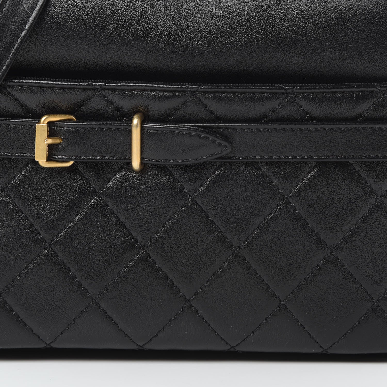 Chanel Lambskin Quilted Large Buckle Camera Case Bag Black 8 of 10