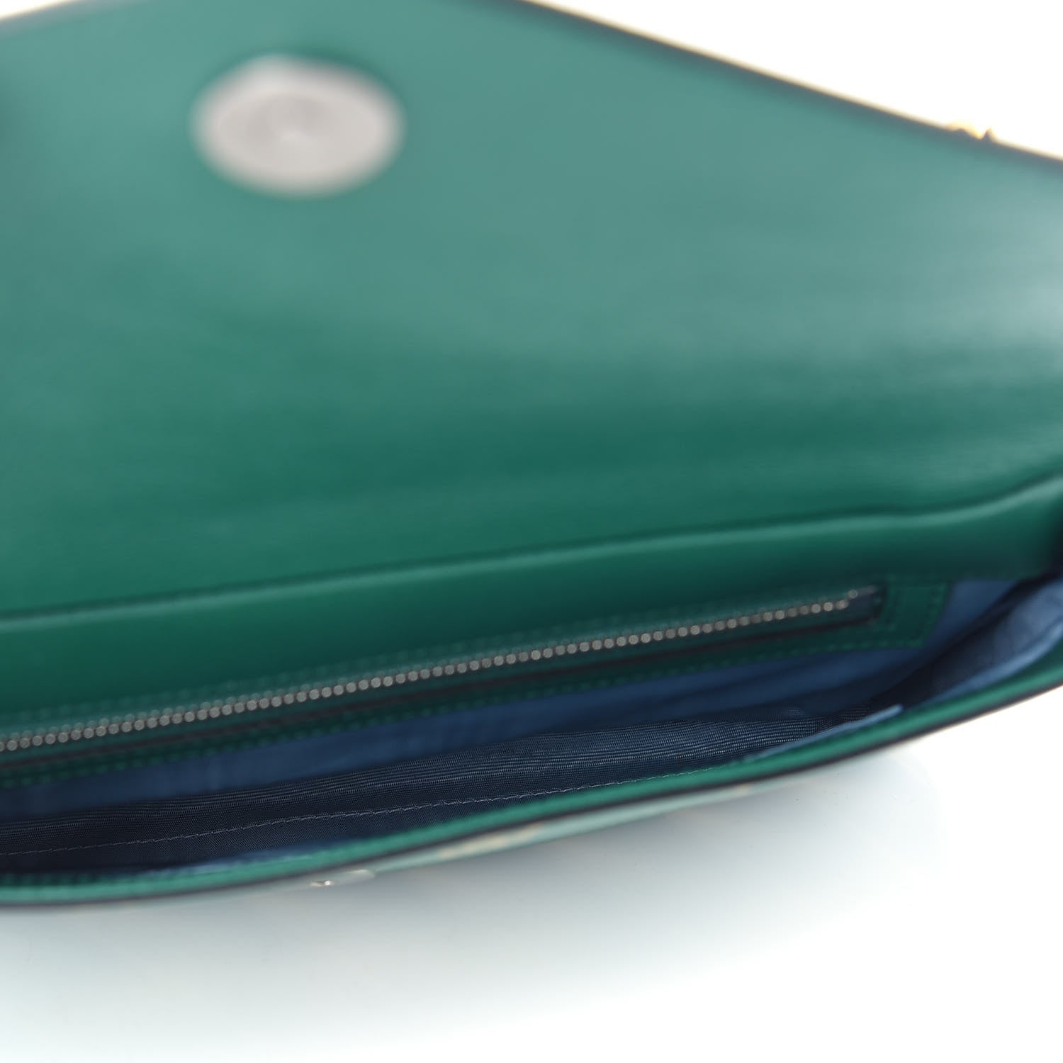 Gucci Calfskin Diagonal GG Medium Thiara Double Envelope Shoulder Bag Emerald Green Black 5 of 10
