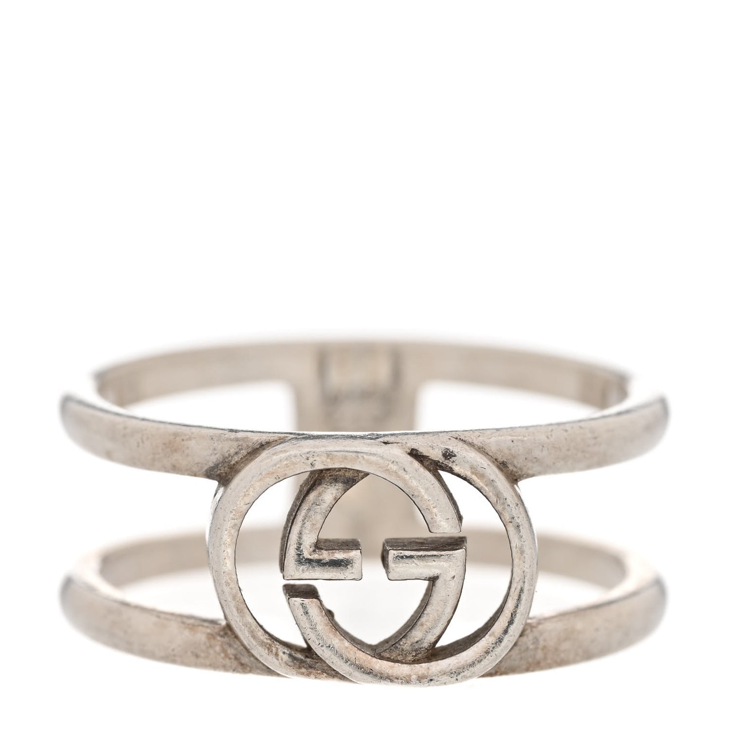 Sterling Silver 9mm Interlocking G Open Band Ring 62 9.75
