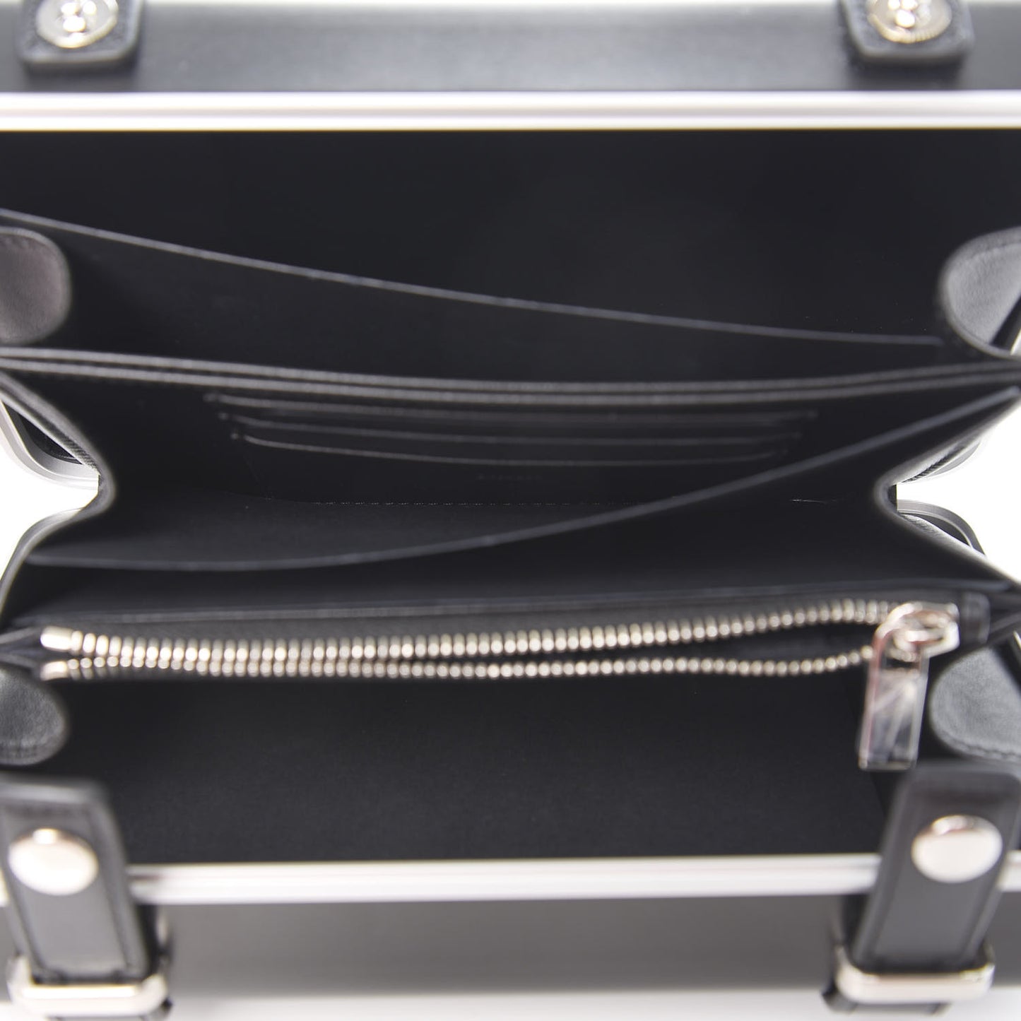 X RIMOWA Aluminum Personal Clutch On Strap Black