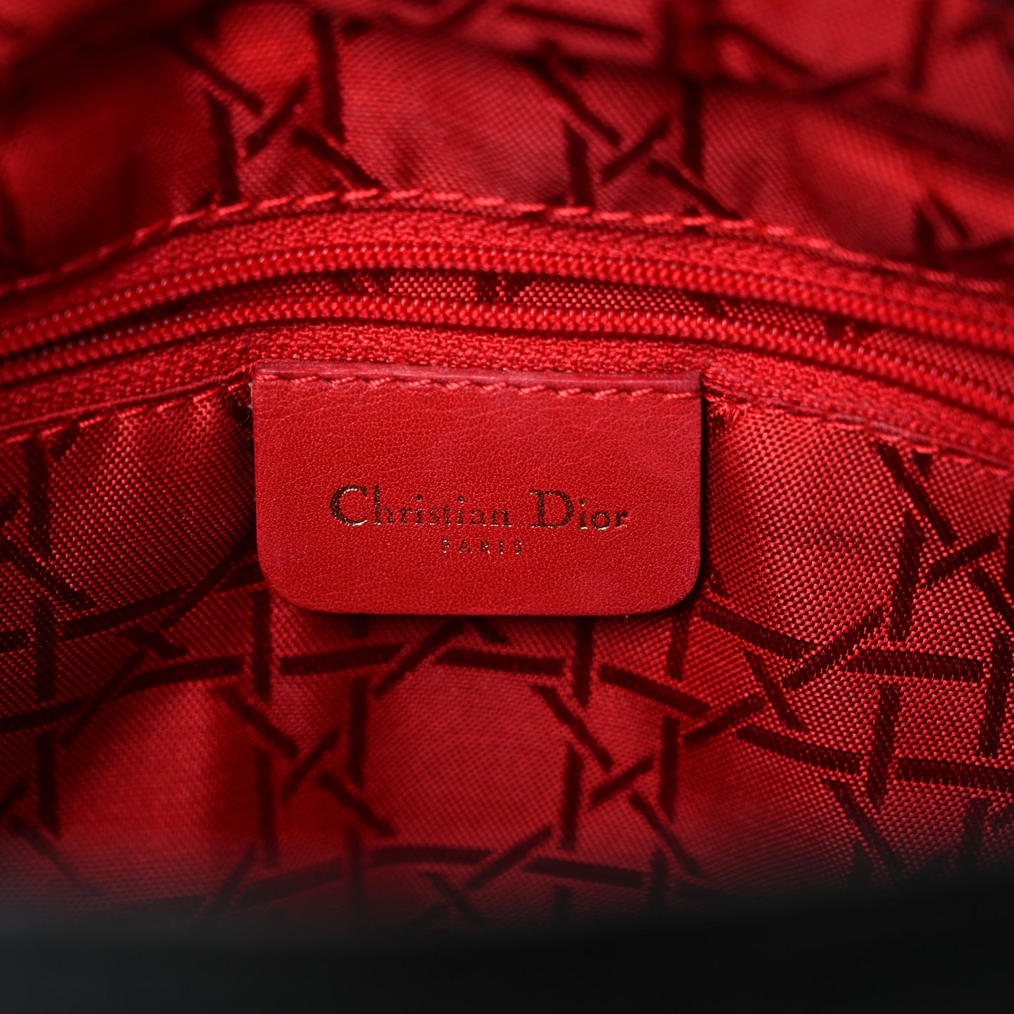 Nylon Cannage Medium Lady Dior Black