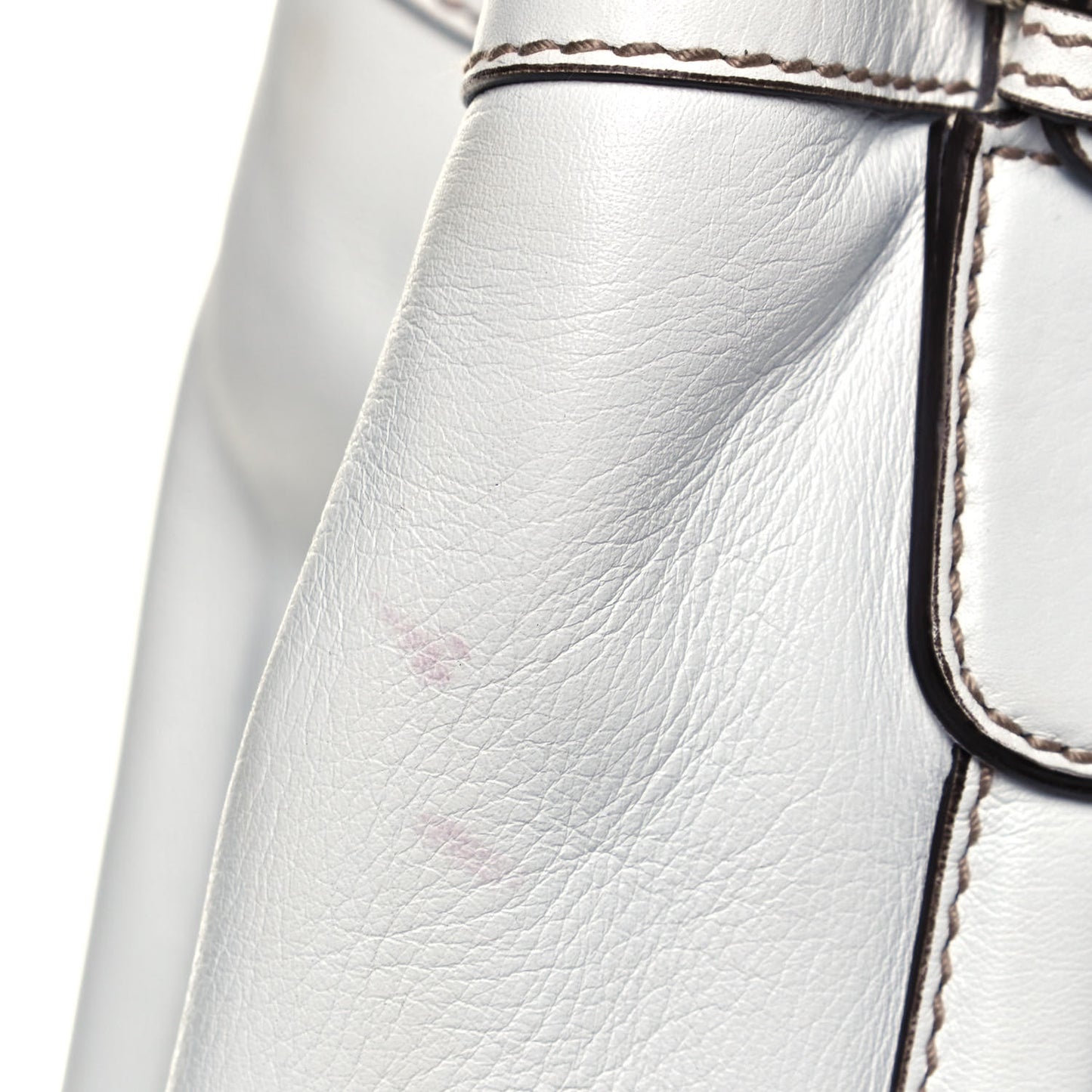 Calfskin Large Britt Shoulder Bag Off White