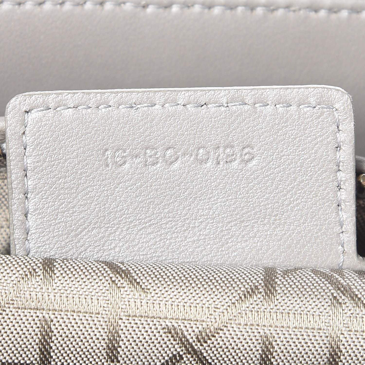Christian Dior Pearly Lambskin Cannage Medium Lady Dior Grey 8 of 11