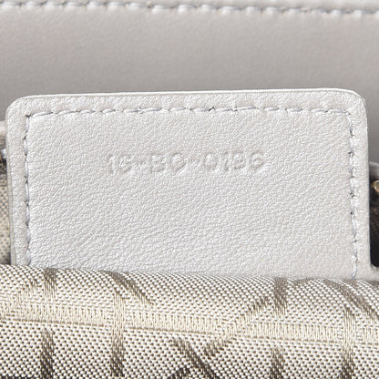 Christian Dior Pearly Lambskin Cannage Medium Lady Dior Grey 8 of 11