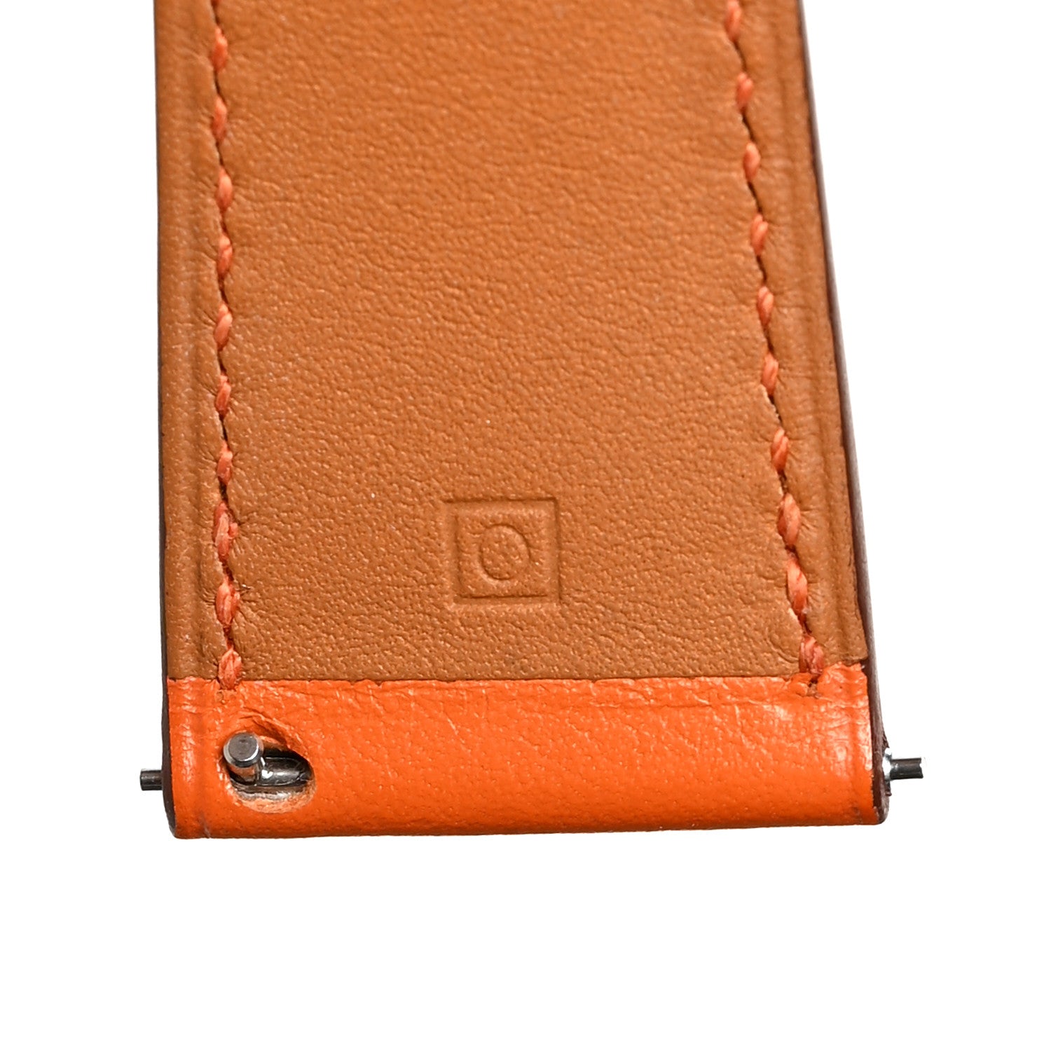 Hermes Swift Heure H Hour Watch TGM Strap Orange 3 of 5
