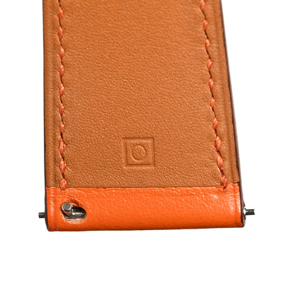 Hermes Swift Heure H Hour Watch TGM Strap Orange 3 of 5