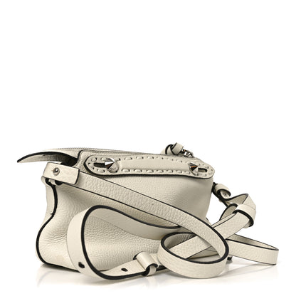 Fendi Cuoio Romano Selleria Sintetica Tape Stitch Mini By The Way Boston Bag White 2 of 8