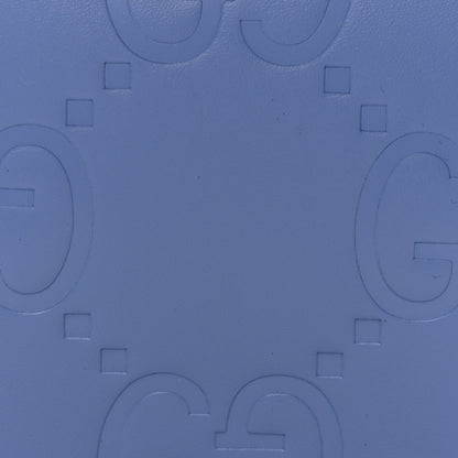 Gucci Calfskin Jumbo GG Embossed Super Mini Top Handle Bowler Bag Blue 8 of 10