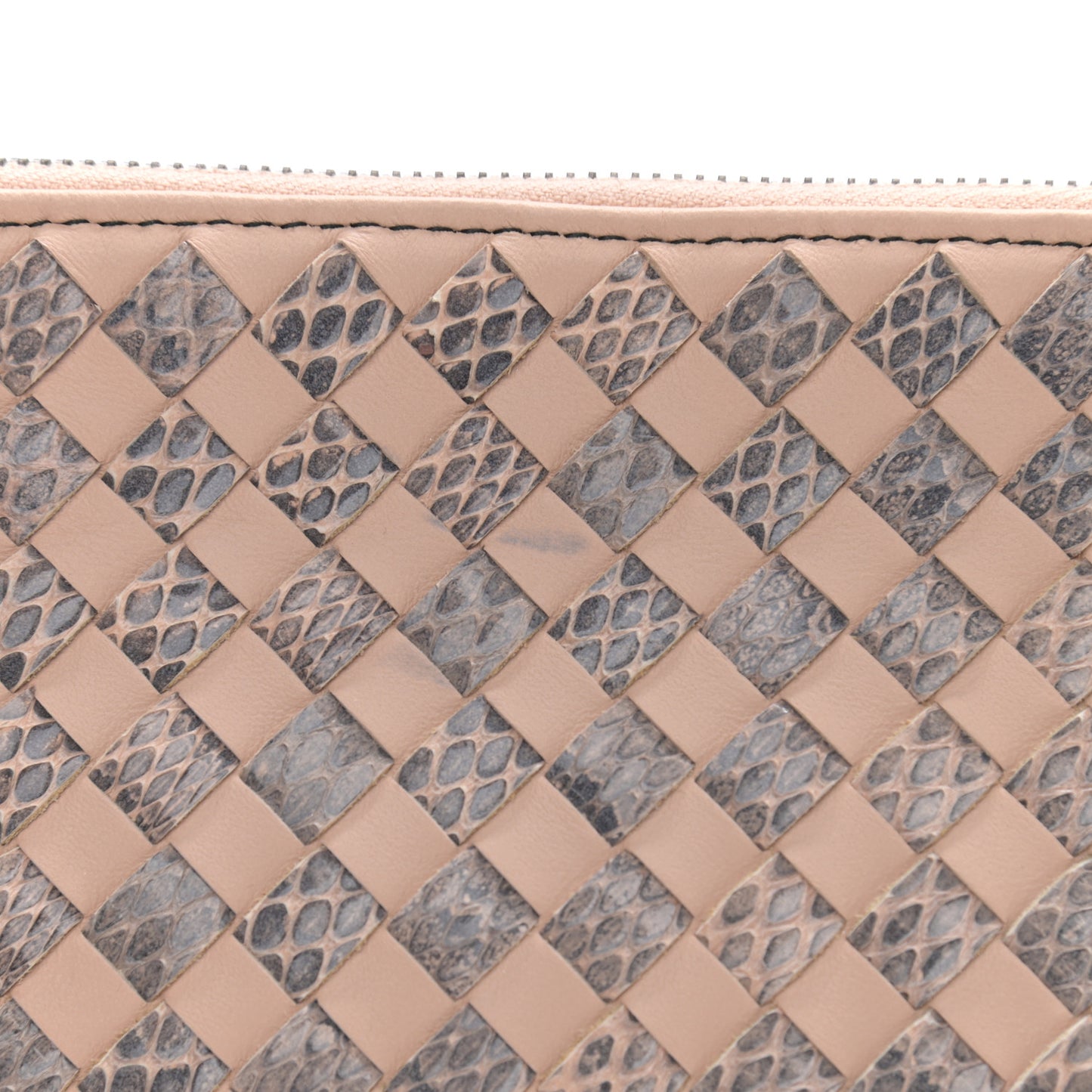 Nappa Ayers Intrecciato Biletto Chain Crossbody Flamingo