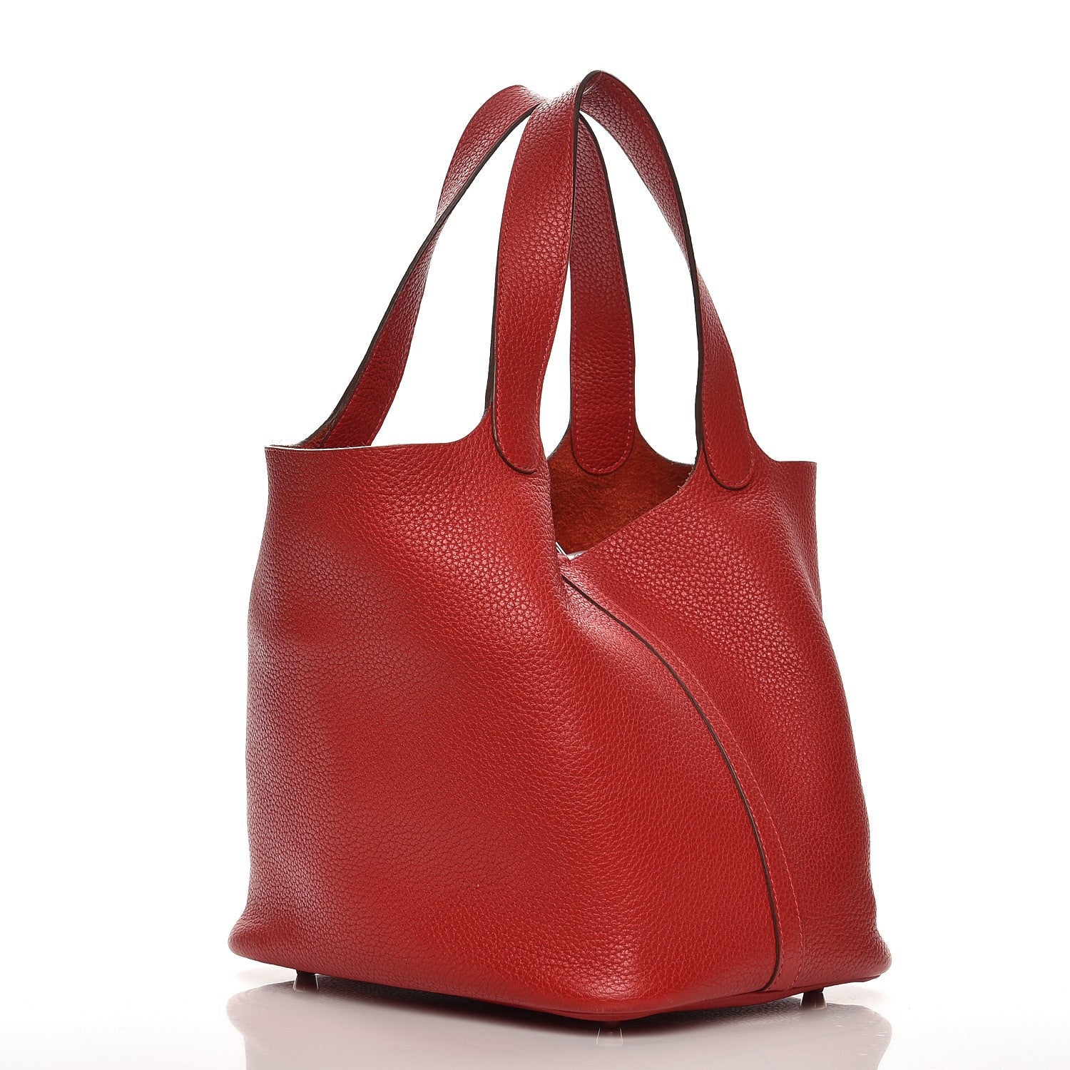 Hermes Taurillon Clemence Picotin Lock 22 MM Rouge Casaque 3 of 10
