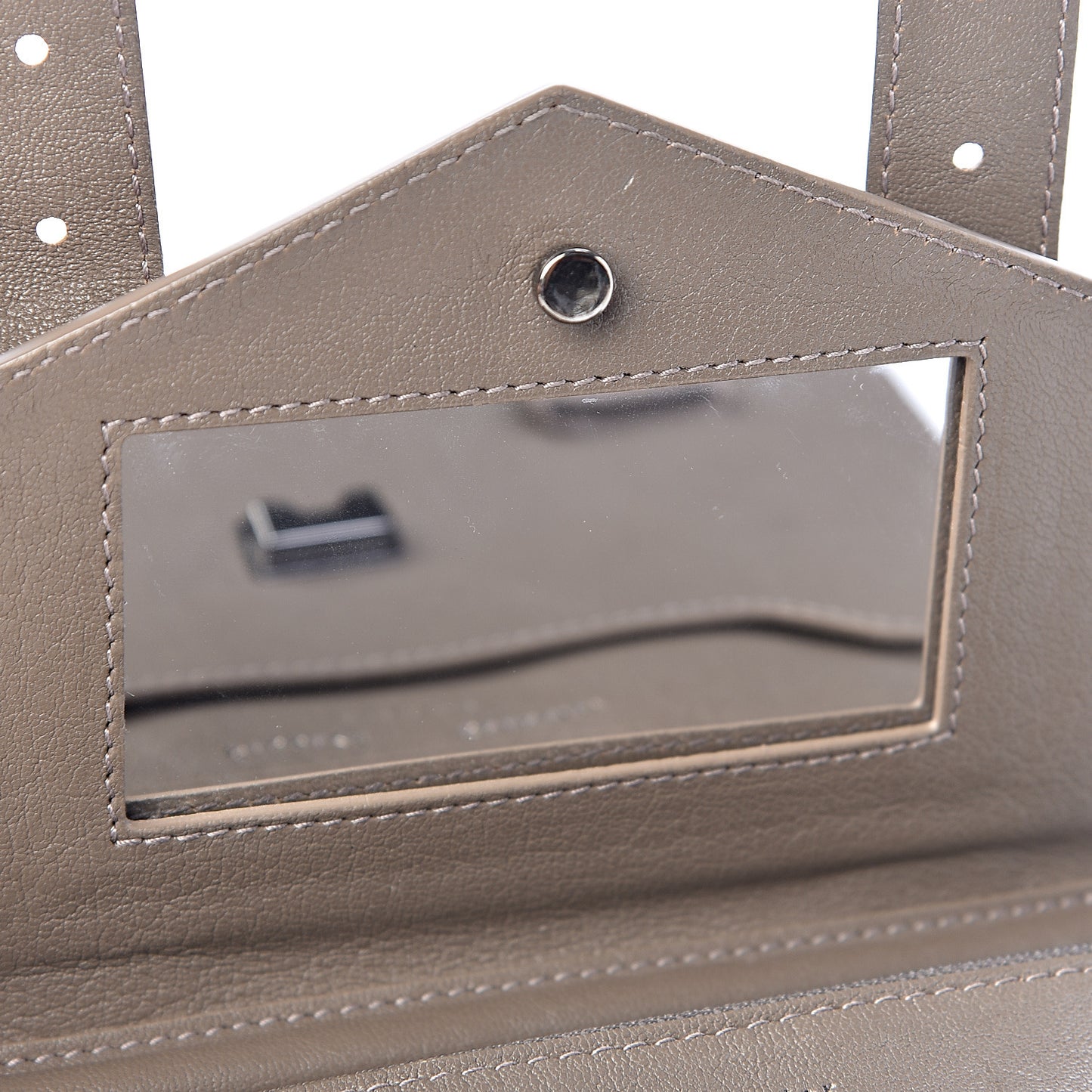 Lambskin PS1 Large Chain Wallet Smoke