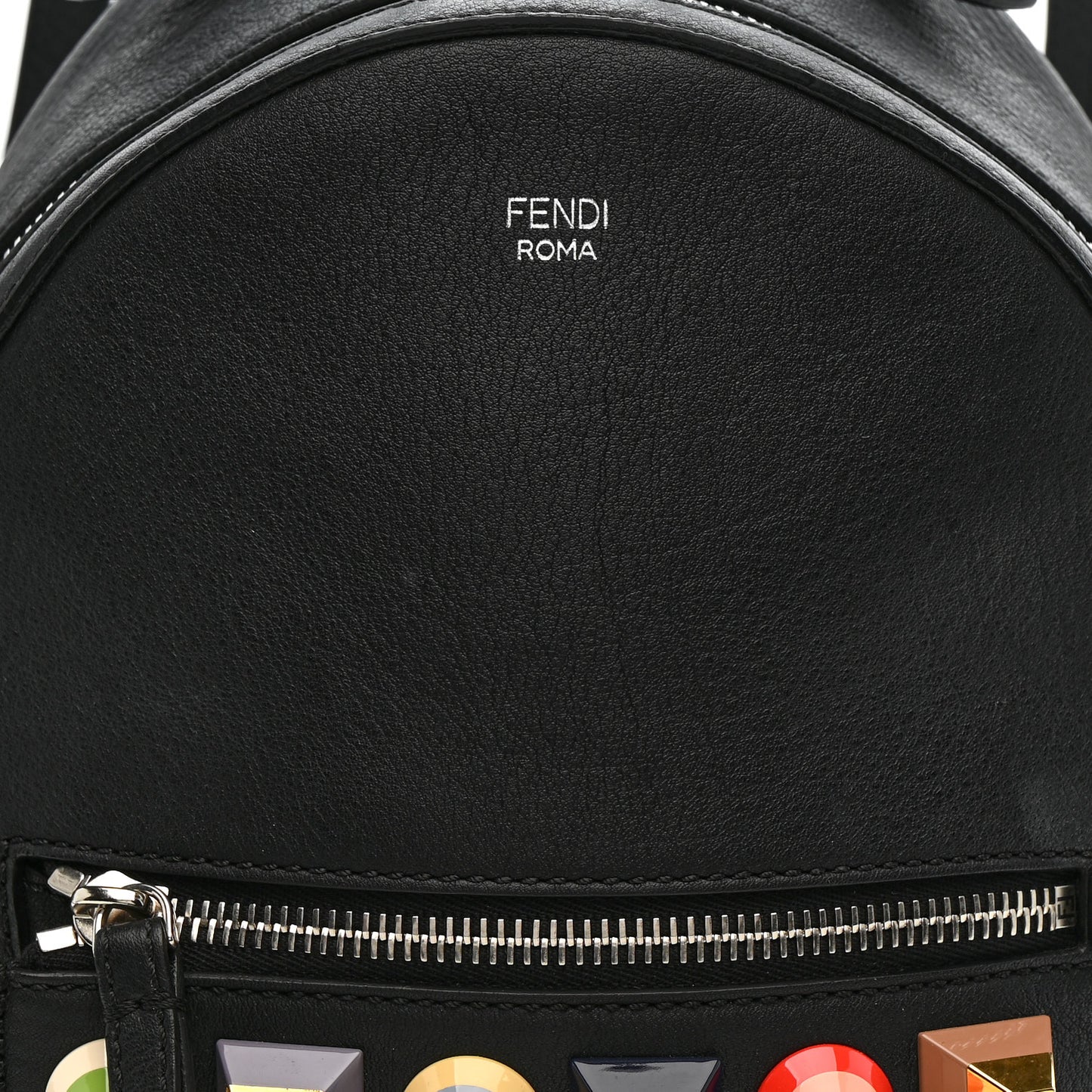 Vitello Dolce Studded Mini Backpack Black Multicolor