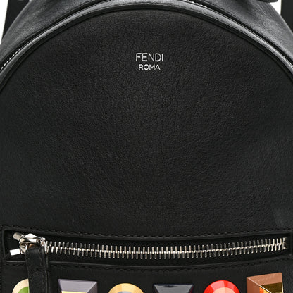 Fendi Vitello Dolce Studded Mini Backpack Black Multicolor 8 of 10