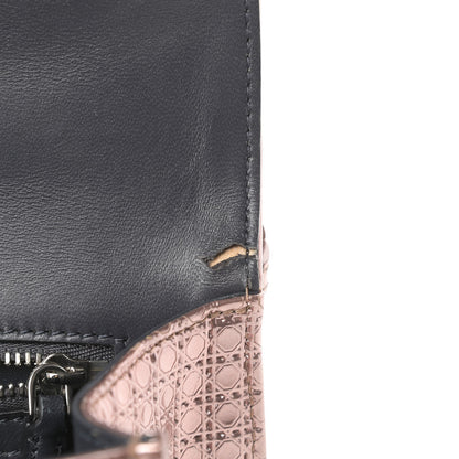 Christian Dior Metallic Patent Micro-Cannage Medium Diorama Flap Bag Pink 11 of 12